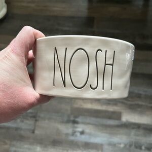 Rae dunn Cream Ceramic Bowl with 'NOSH' Text